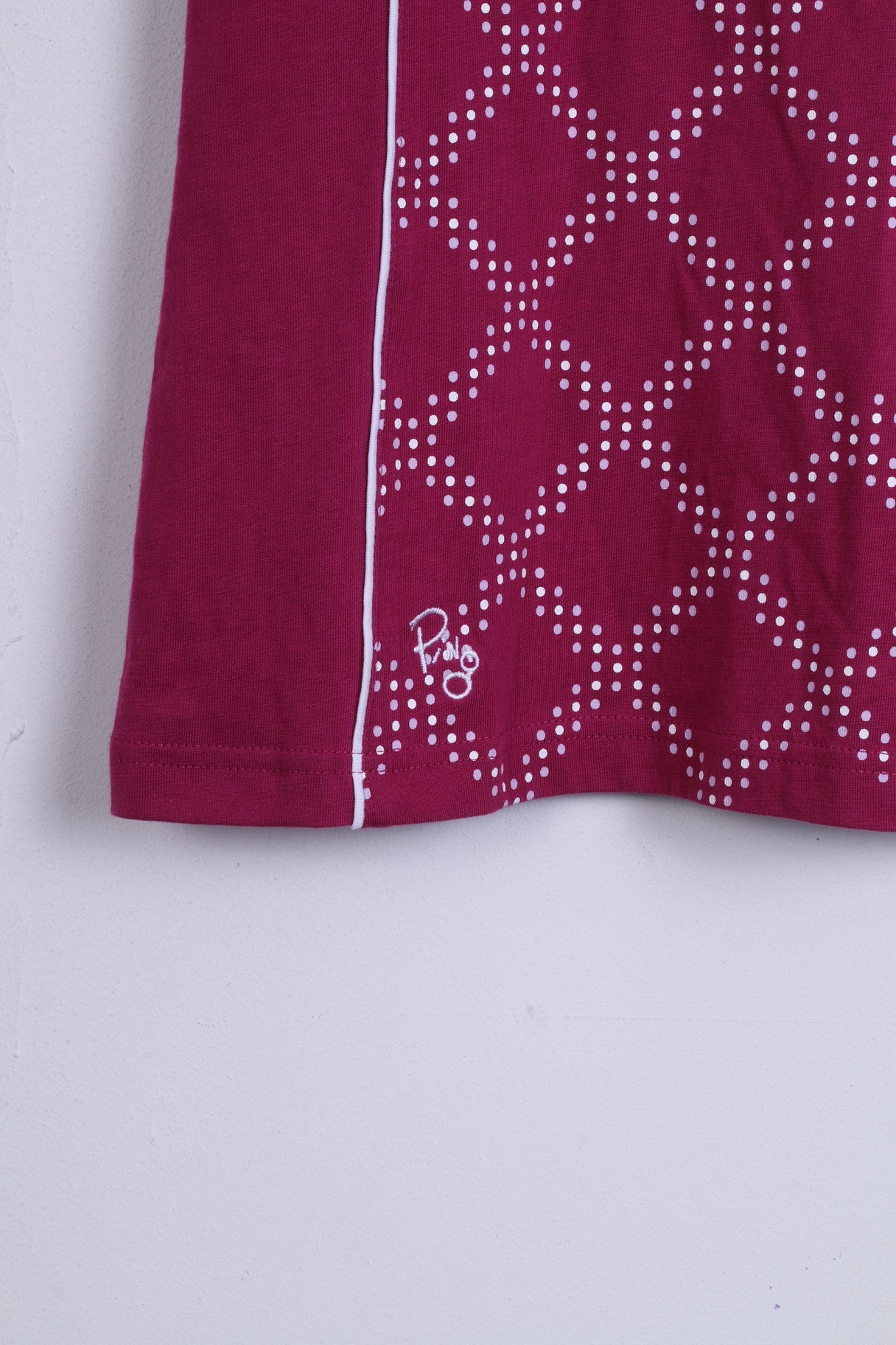 PING Collection Womens 14 L Sleeveless Cotton Collar Zip Neck Top Amaranth