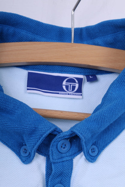 Polo da uomo Sergio Tacchini L azzurra a maniche corte con colletto button down 