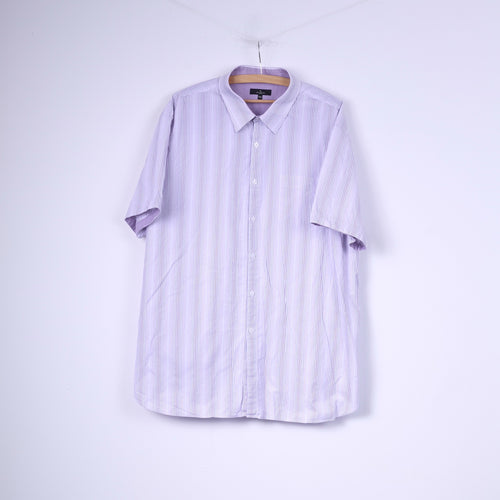 Chemise Jeff Banks Homme 2XL – Motif Géométrique Manches Courtes – 100% Coton