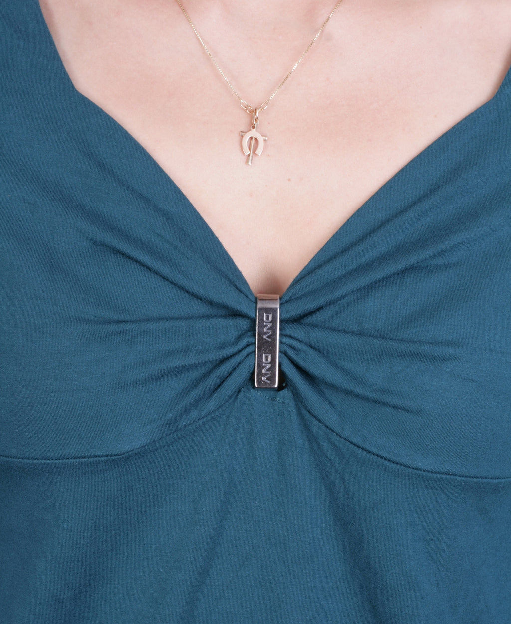 Daneva DNV Womens M Shirt V Neck Green Long Sleeve - RetrospectClothes