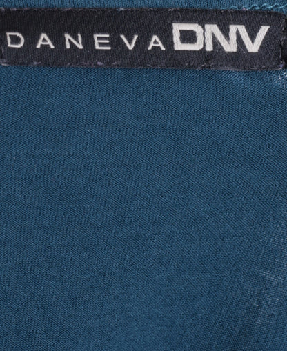 Daneva DNV Womens M Shirt V Neck Green Long Sleeve - RetrospectClothes