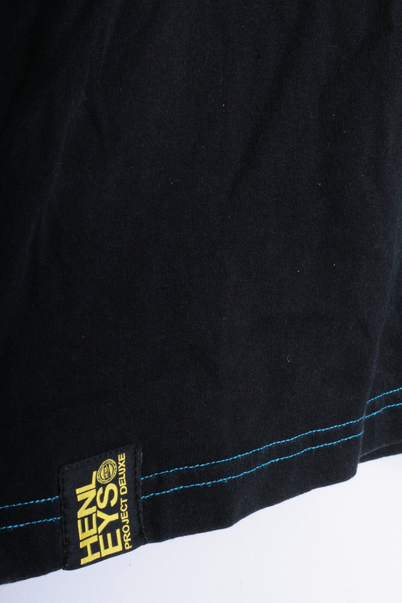 Henleys Mens 2 M Shirt Black V Neck Cotton Summer Project Deluxe - RetrospectClothes