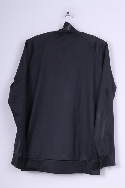 Mouli Mens M Jumper Sweatshirt Dark Grey Full Zipper Sport