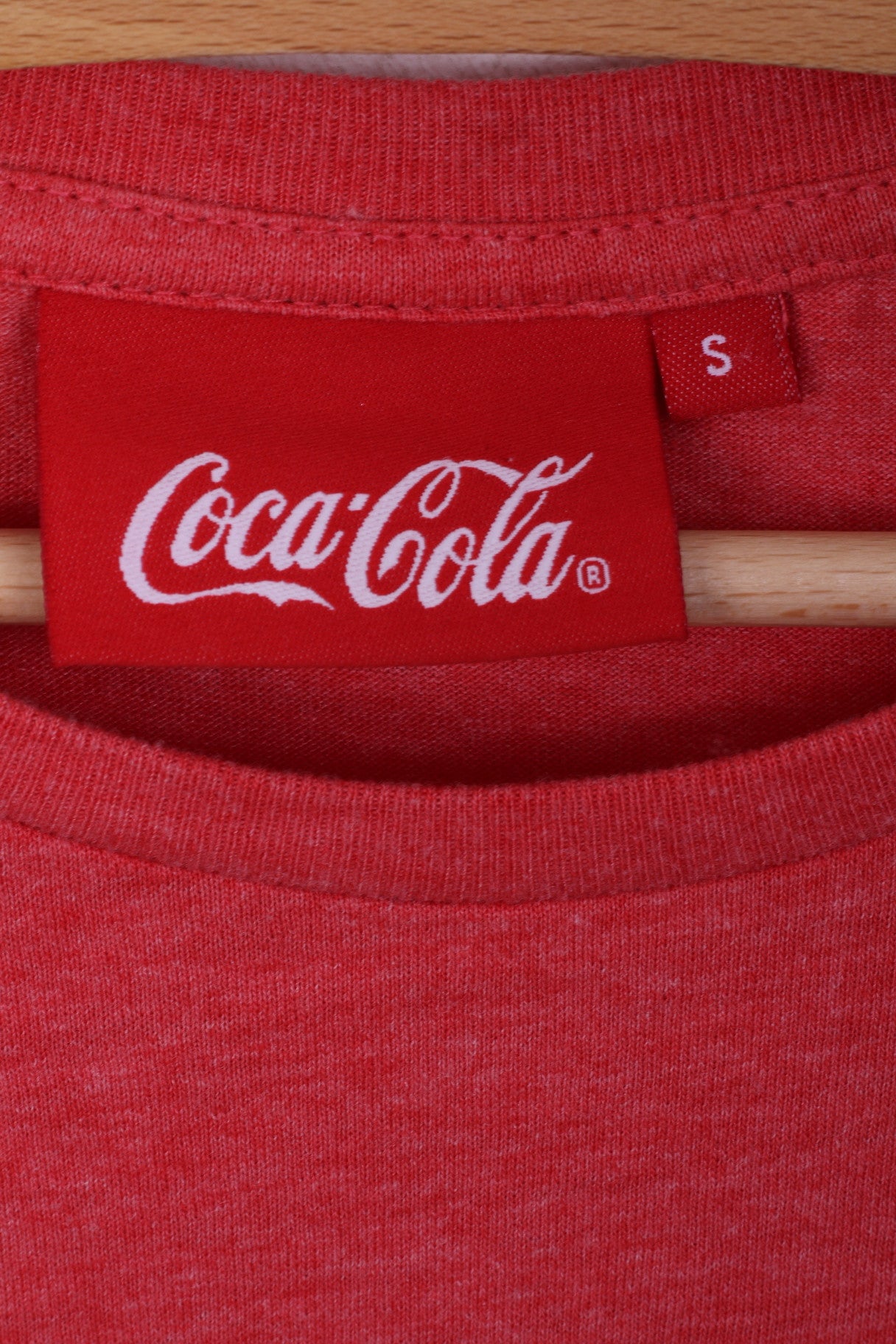 T-shirt Coca Cola unisex S rossa con Babbo Natale girocollo in cotone