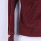 Superdry Womens XS Sweatshirt Maroon Full Zipper Hoodie Hood
