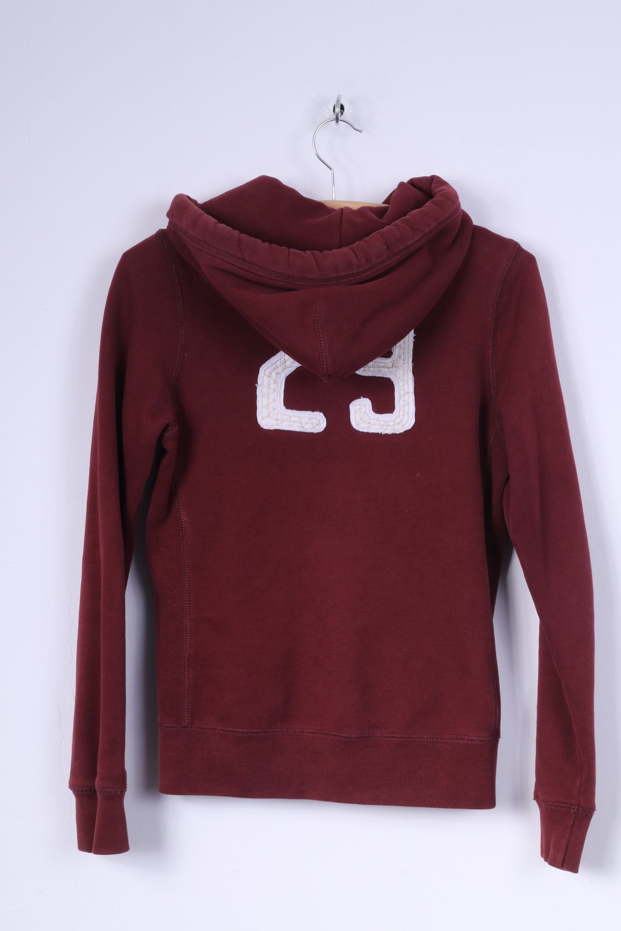 Felpa da donna XS Superdry con cappuccio con cerniera intera marrone rossiccio