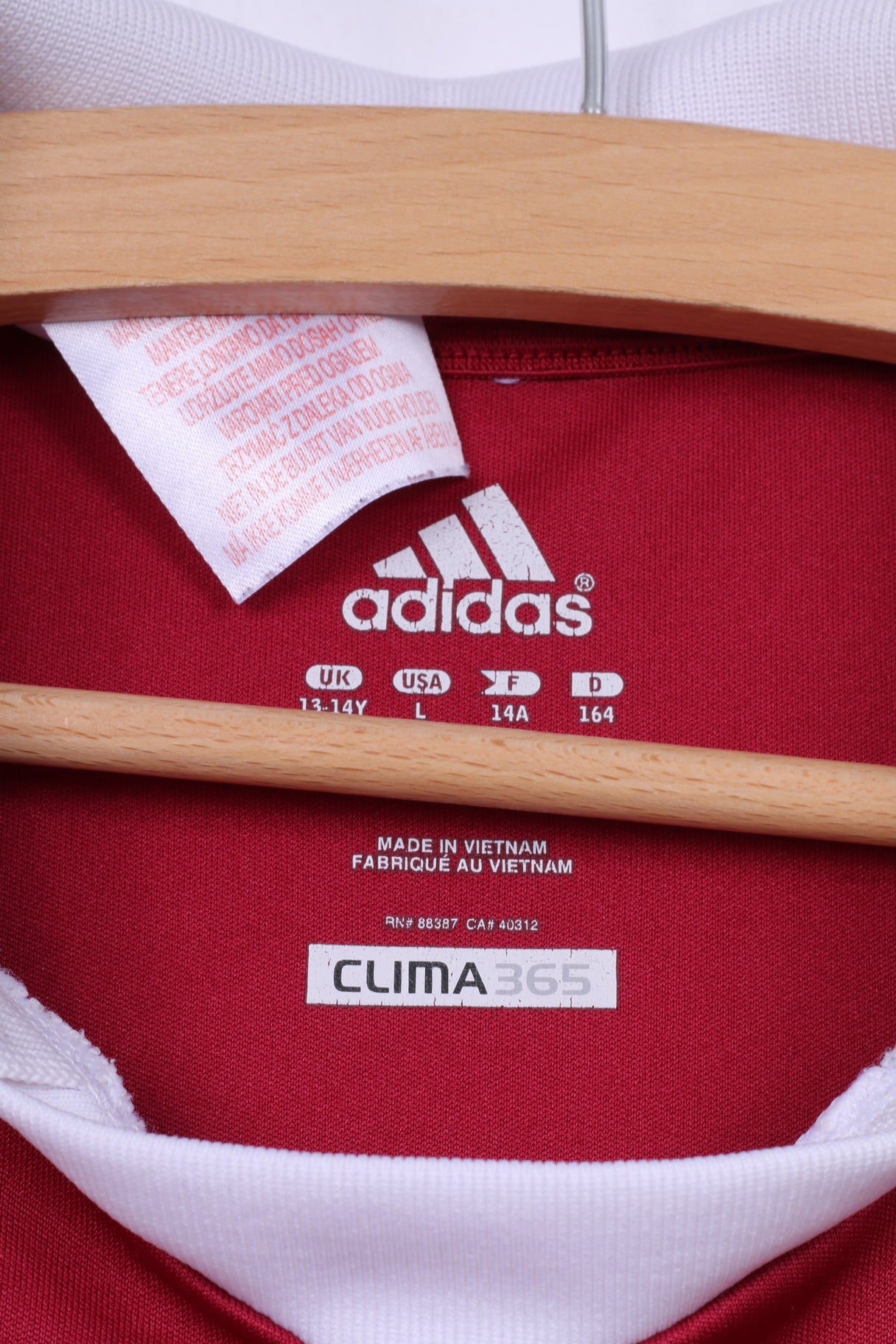 Adidas 1. FC Nürnberg Boys 13-14Age 164 Polo Shirt Red Short Sleeve Sportswear