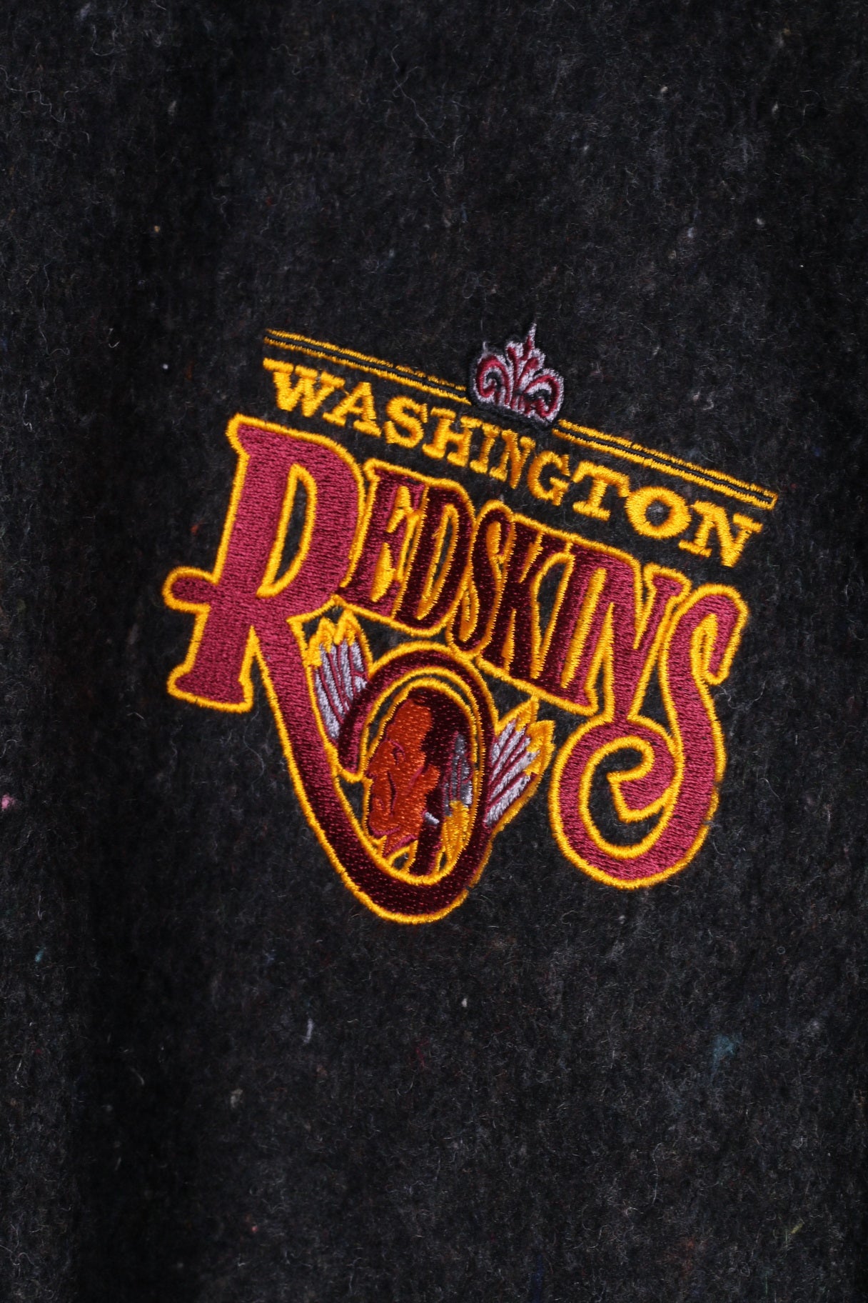 Throwbacks DeLong Washington Redskins NFL Men XL Jacket Black Bomber Vintage Top