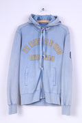 Crocker Sweat-shirt XL à capuche et fermeture éclair pour homme - Look bleu clair