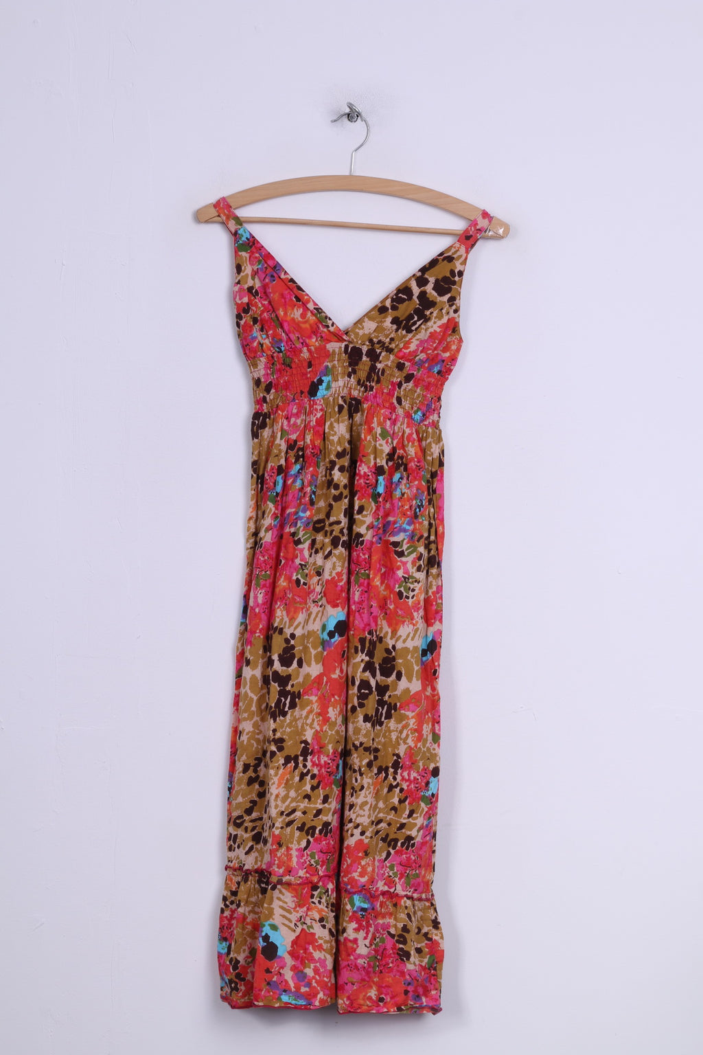 Kylie Girls 11Yrs/146cm Tank Top Dress Midi Flower Printed Cotton Summer