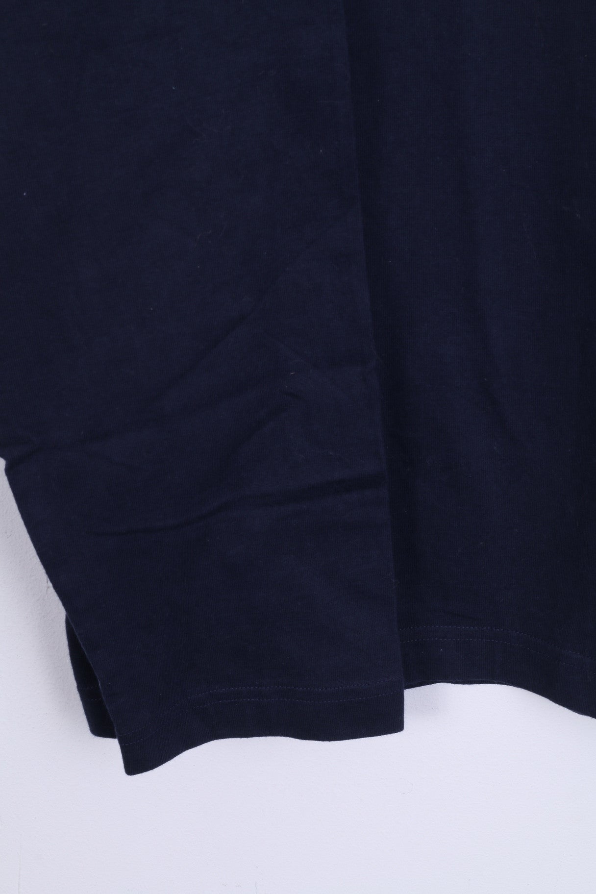 Champion Mens XL Shirt V Neck Navy Long Sleeve Cotton Top - RetrospectClothes