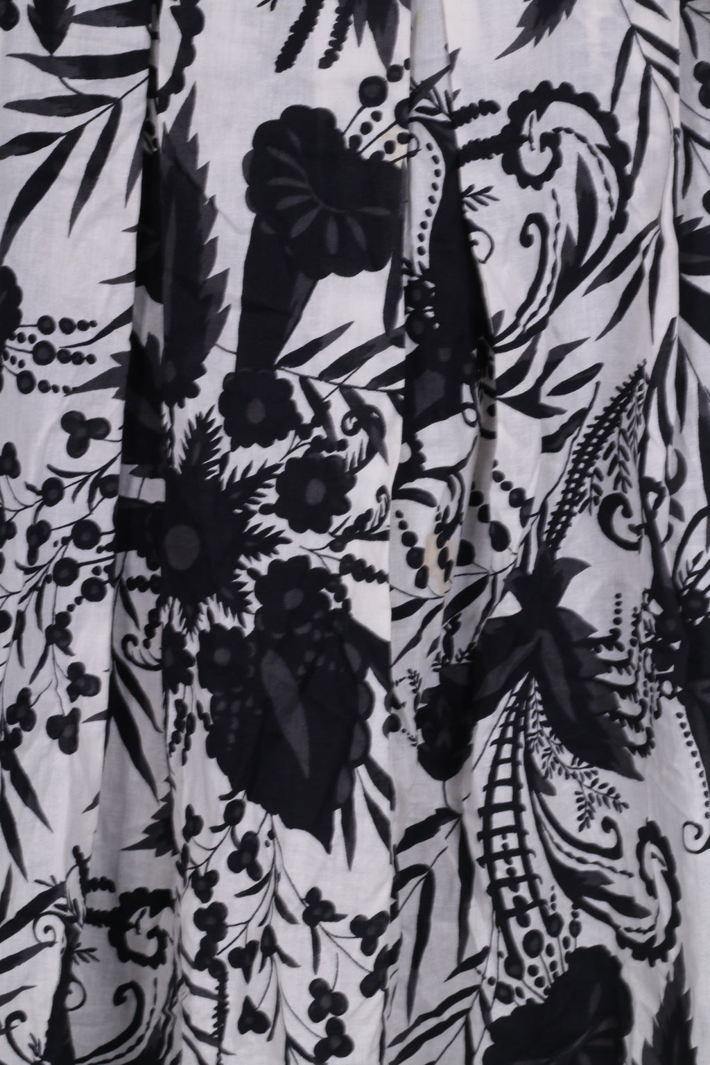 Florence + Fred Abito da skater a fascia da donna 14 M stampato bianco nero in cotone midi