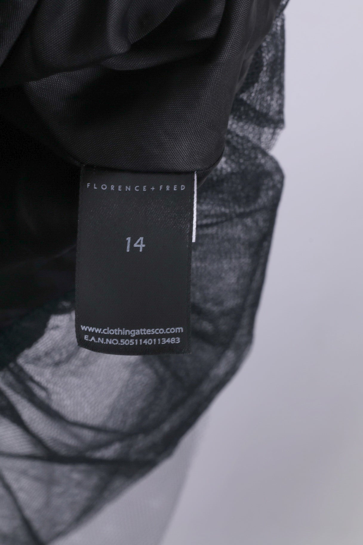 Florence + Fred Abito da skater a fascia da donna 14 M stampato bianco nero in cotone midi