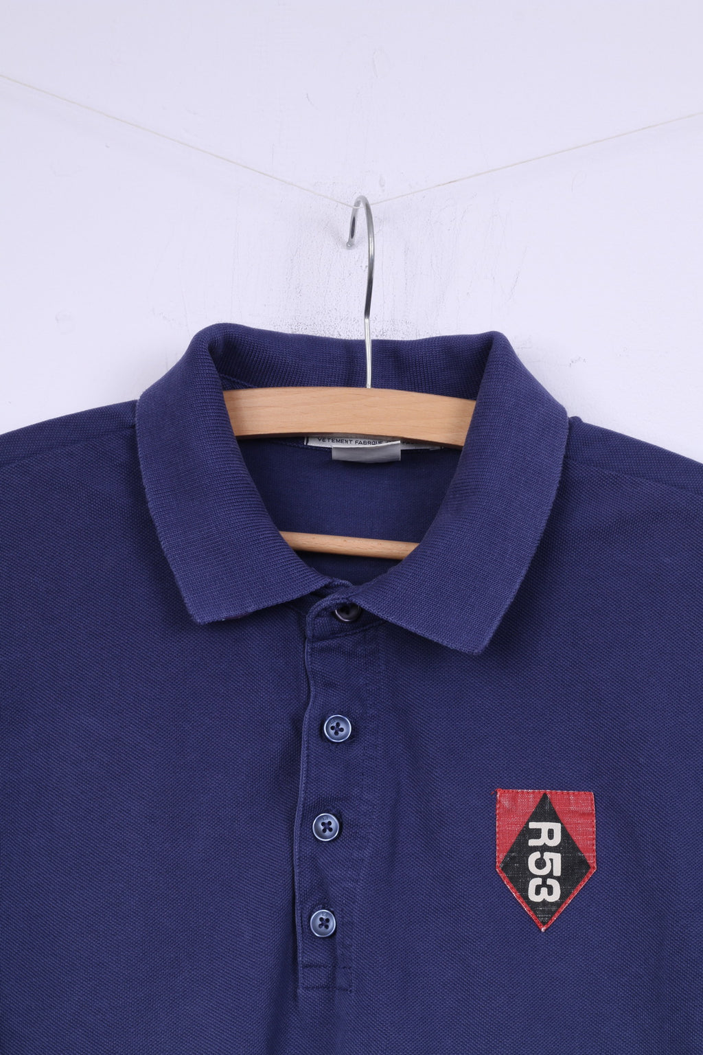 Scotch Mens M Polo Shirt Navy Buttons Detailed Short Sleeve Top