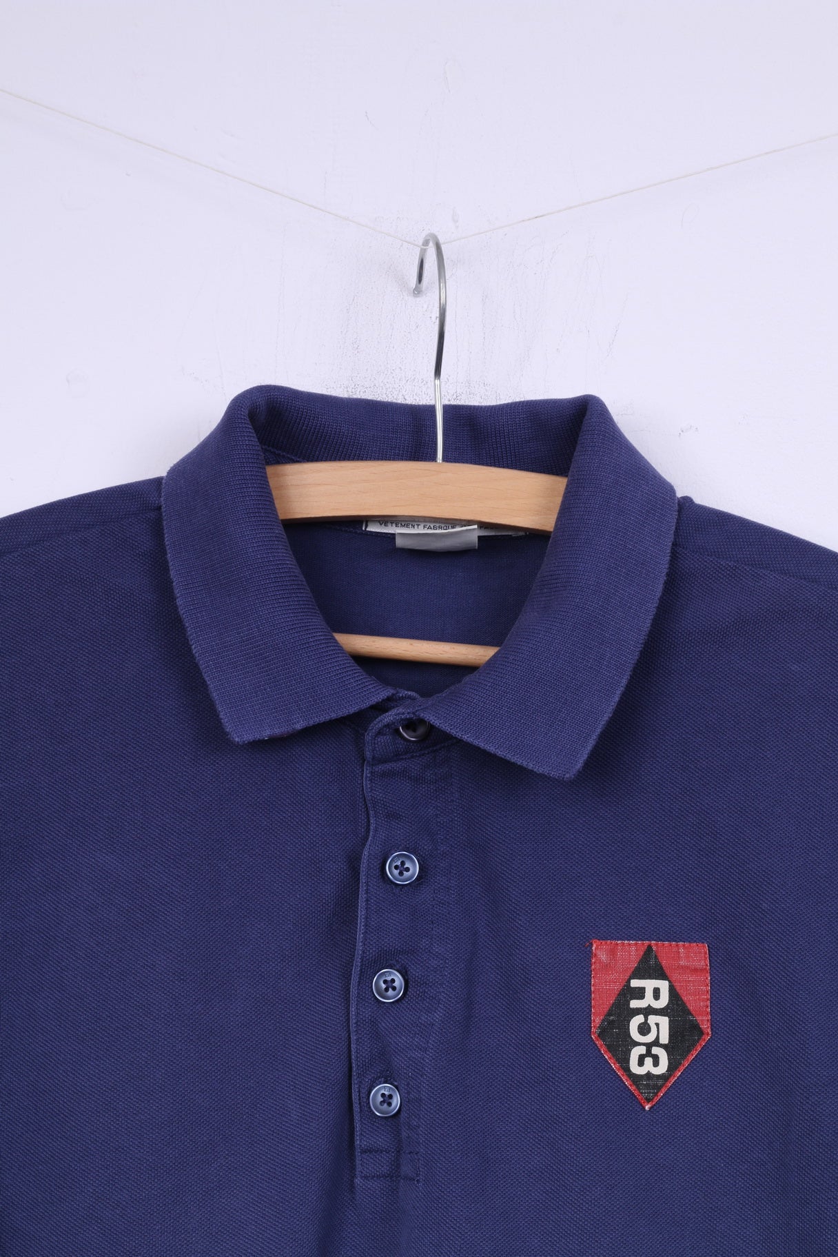 Scotch Polo M pour homme avec boutons bleu marine détaillés à manches courtes 