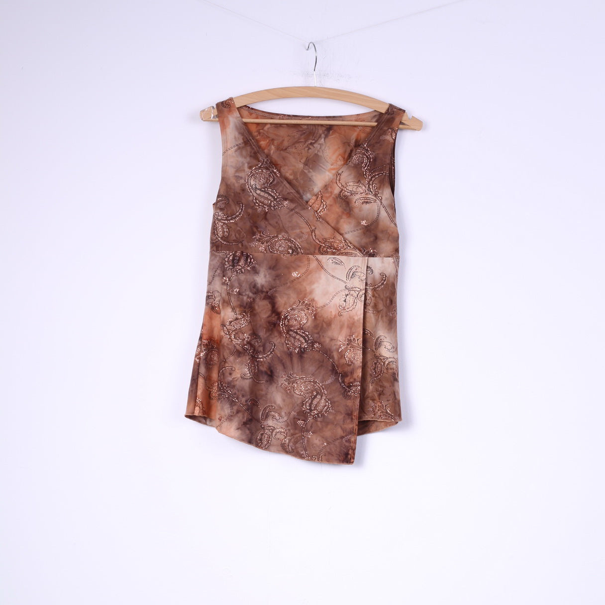 Lorsay Donna L Top con scollo a V Tie Dye Peach senza maniche 