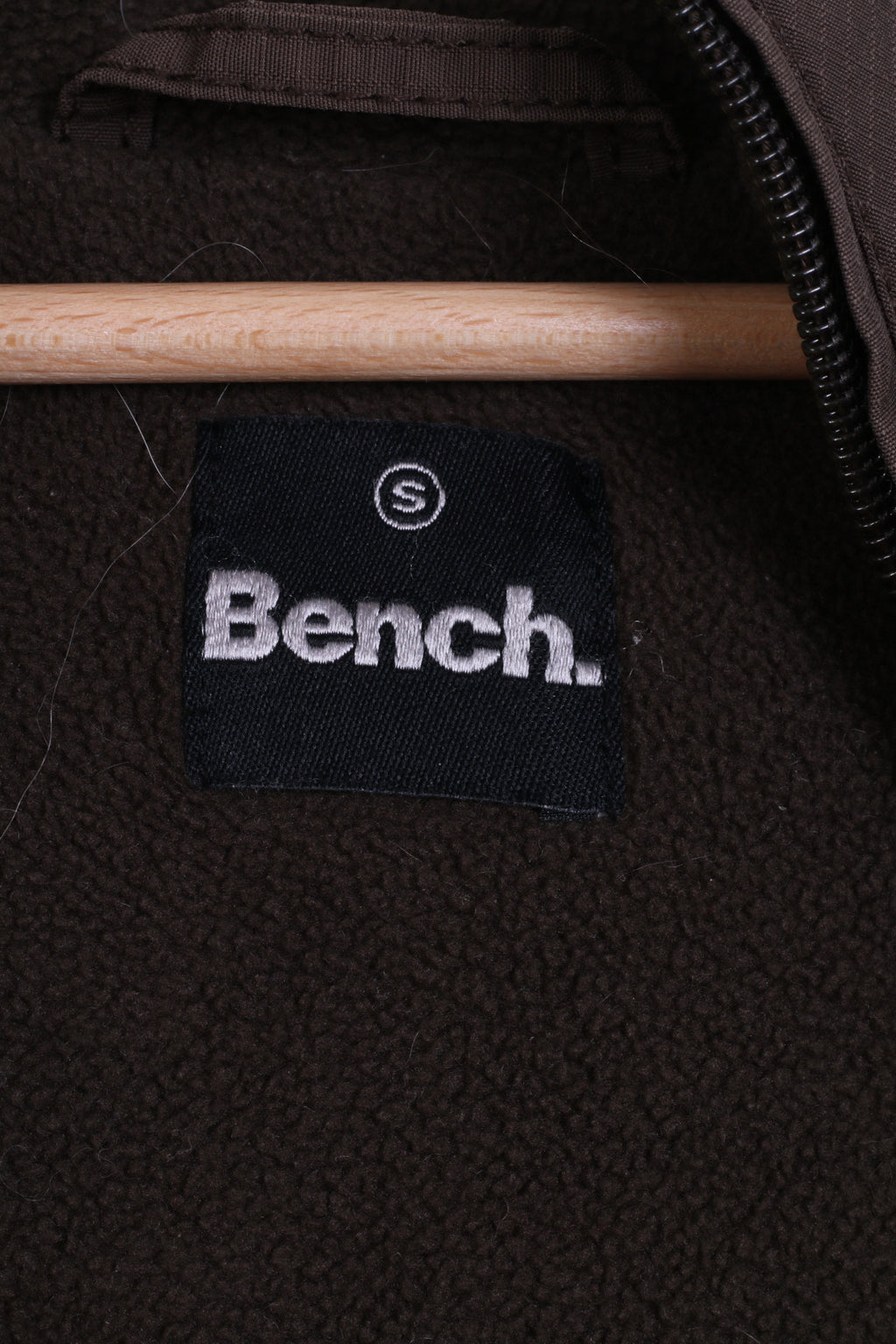 Bench Veste S pour femme en coton marron avec capuche intérieure chaude en polaire