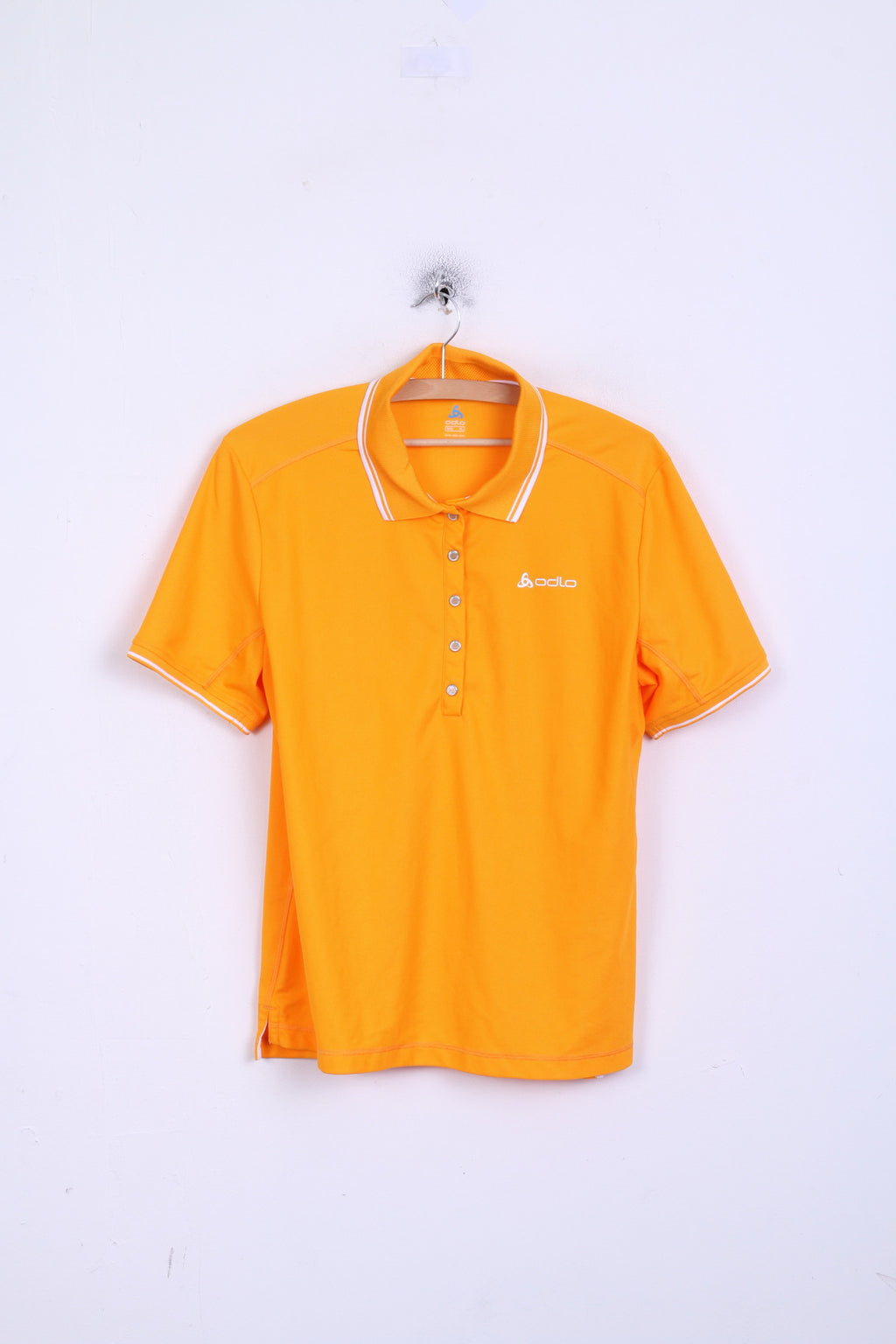ODLO Womens XL Polo Shirt Orange Sport Buttons
