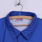 Us Basic Mens XL Lightweight Jacket Nylon Waterproof Blue Snaps Buttons