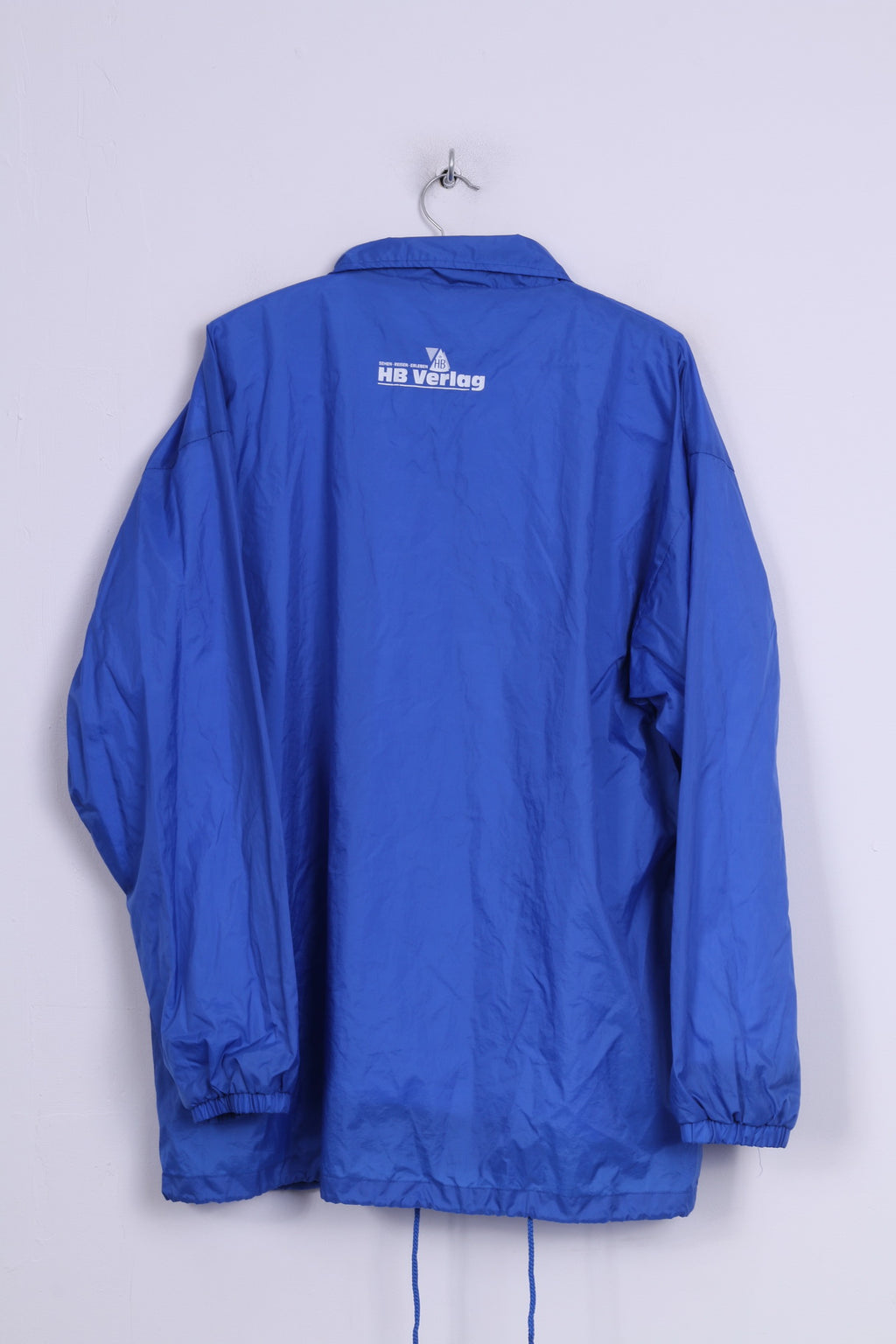 Us Basic Veste légère XL en nylon imperméable avec boutons pression bleus pour homme 