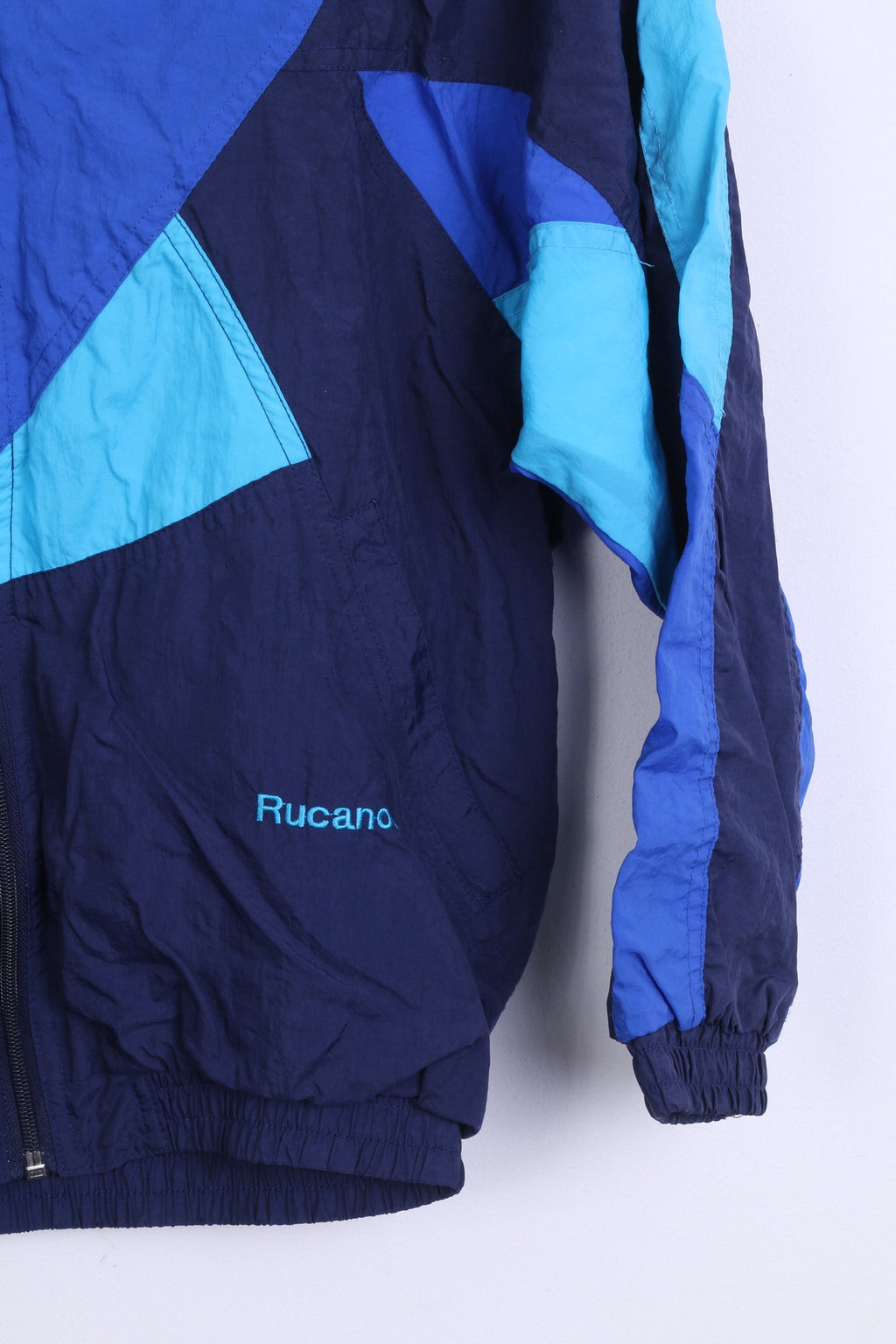 Rucanor Boys 152 Jacket Track Top Waterproof Nylon Blue - RetrospectClothes