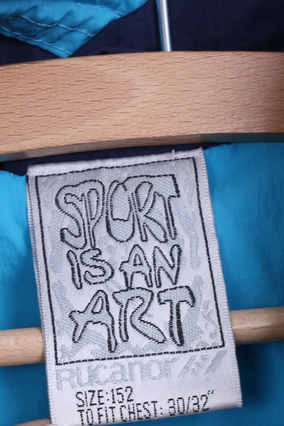 Rucanor Boys 152 Jacket Track Top Waterproof Nylon Blue - RetrospectClothes