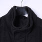Jeff Banks Mens L Coat Charcoal Full Zipper Classic Wool Cashmere Blend Top