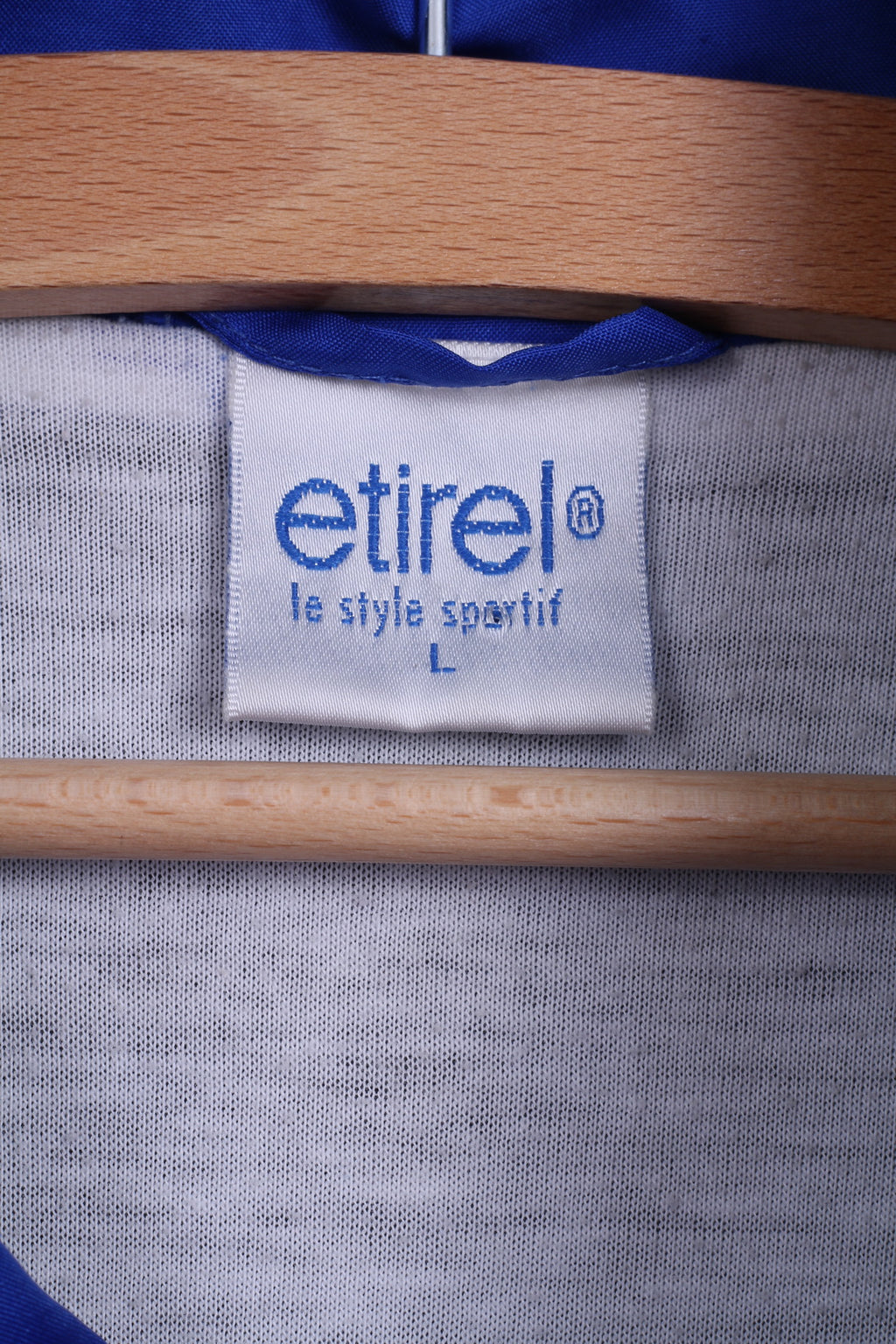 Etirel Veste de survêtement L pour homme Bleu à carreaux avec fermeture éclair Sport léger