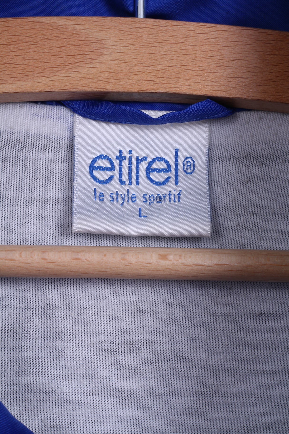 Etirel Veste de survêtement L pour homme Bleu à carreaux avec fermeture éclair Sport léger