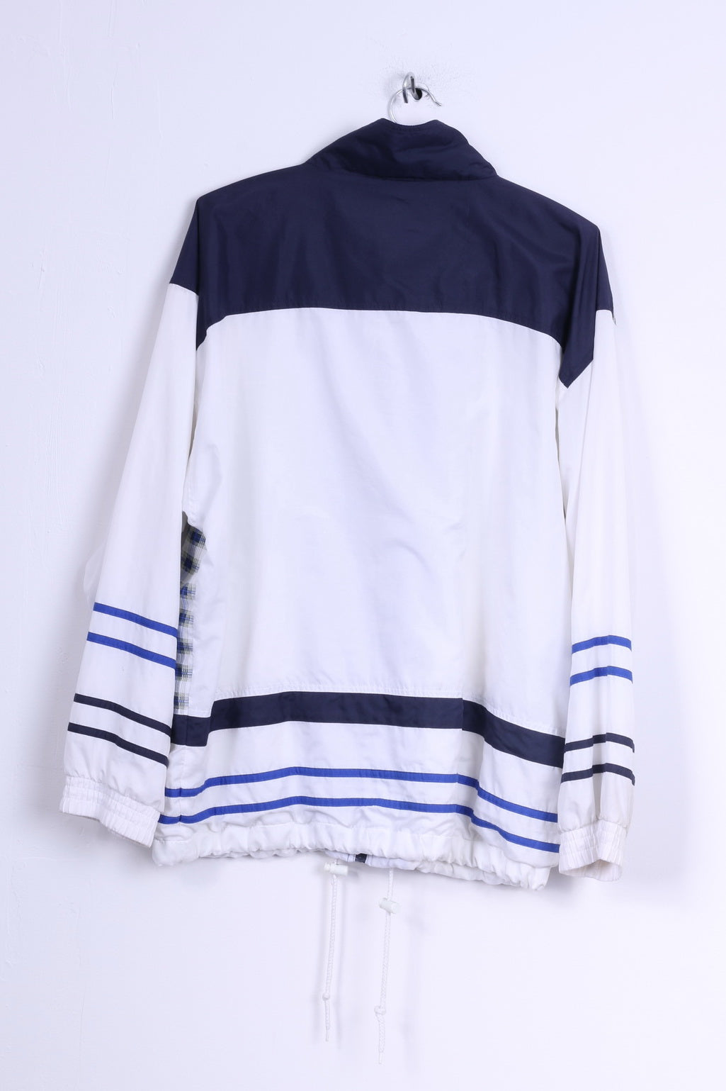 Etirel Veste de survêtement L pour homme Bleu à carreaux avec fermeture éclair Sport léger