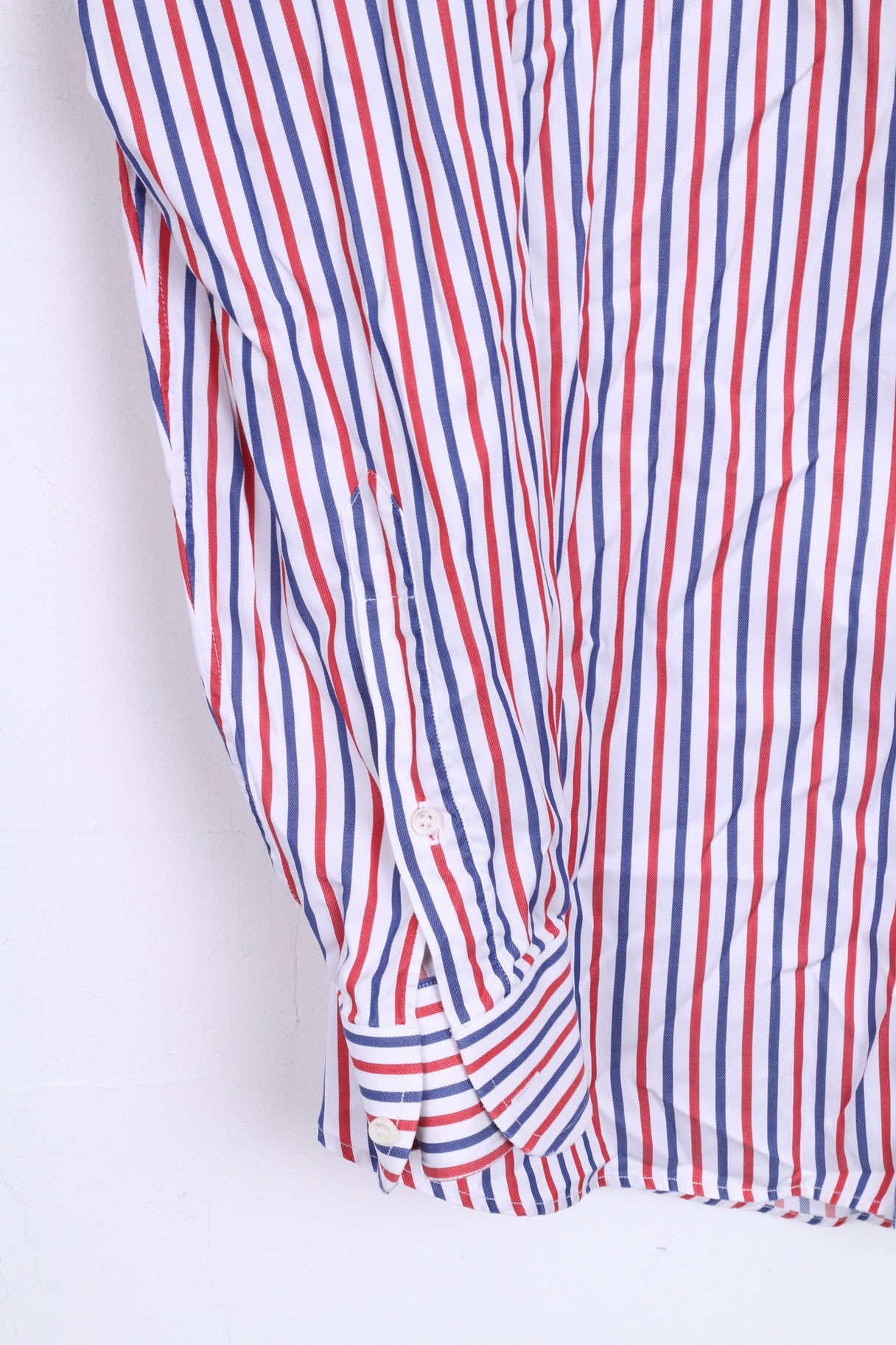 Camicia casual da uomo STORM L, colletto button down in cotone bianco a righe