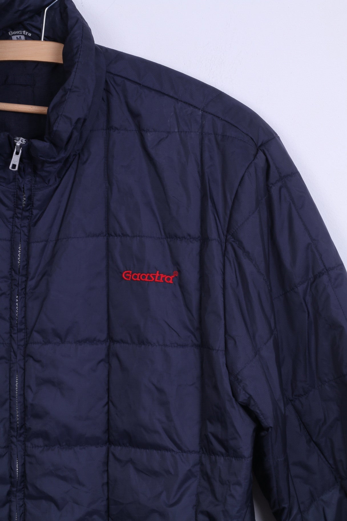 Gaastra Mens M Jacket Navy Blue Nylon Waterproof Quilted  Zip Up