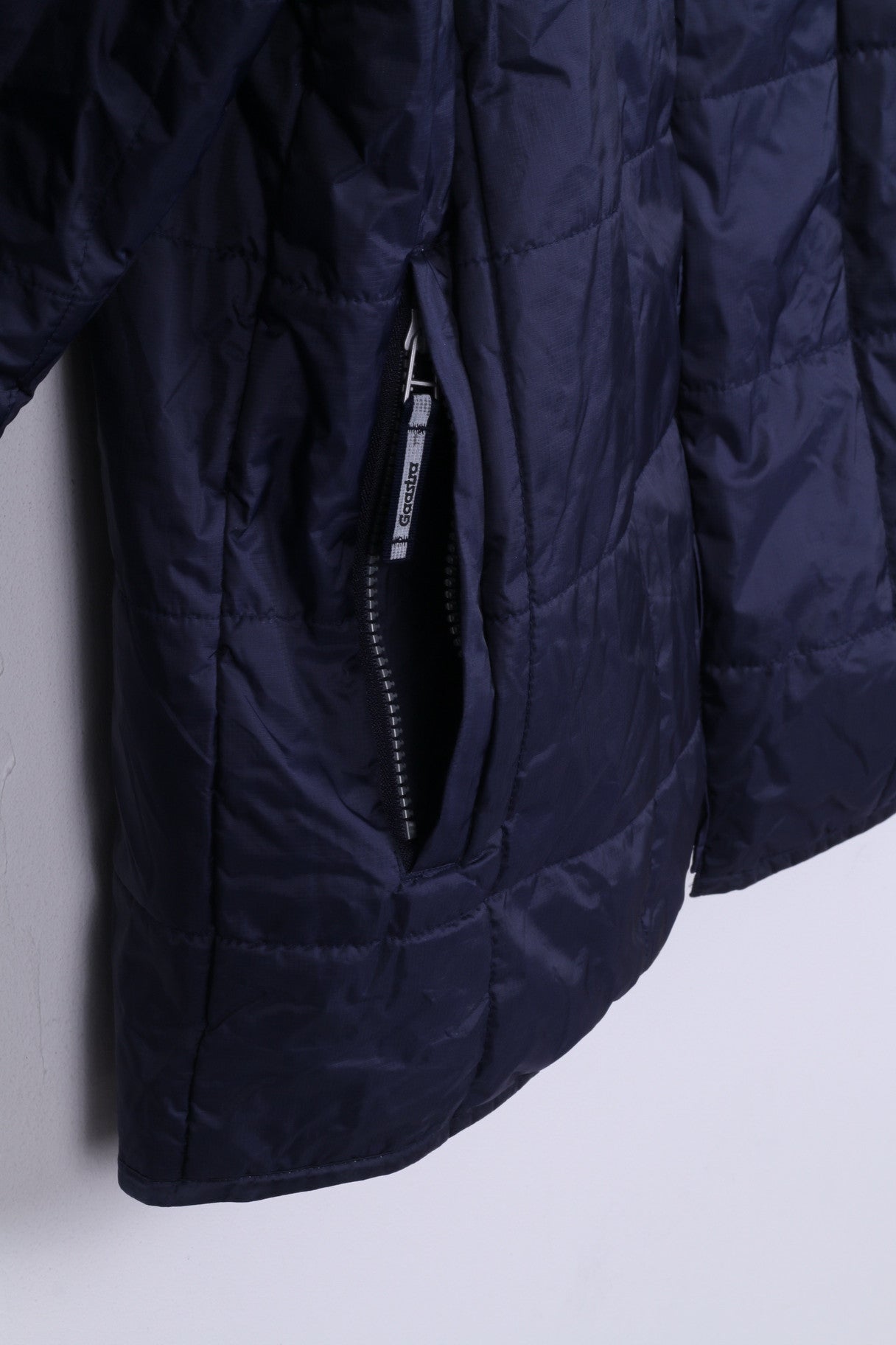 Gaastra Mens M Jacket Navy Blue Nylon Waterproof Quilted  Zip Up