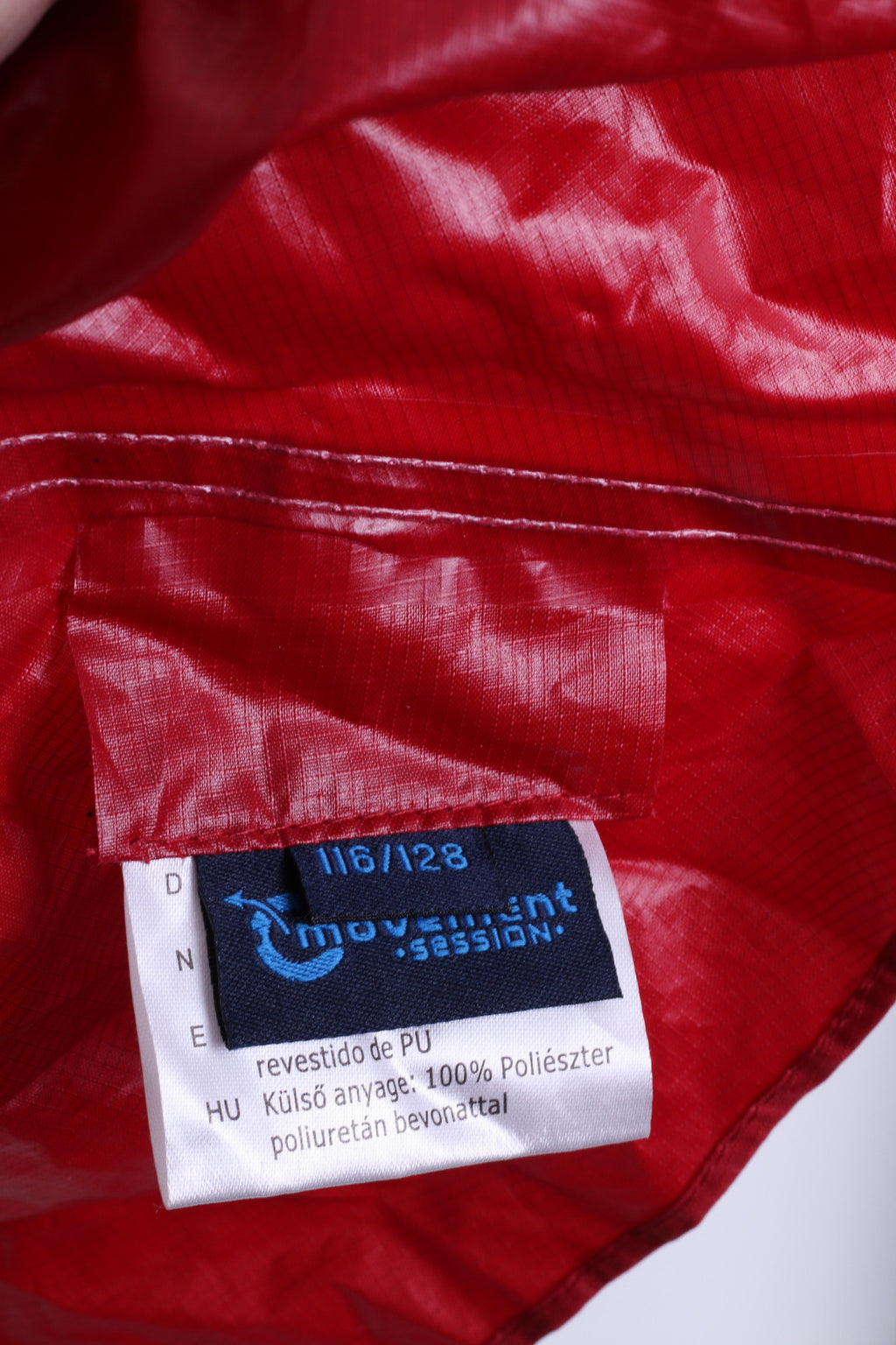 Movement Session Ragazzi 116-128 Mantello Giacca Impermeabile Rosso