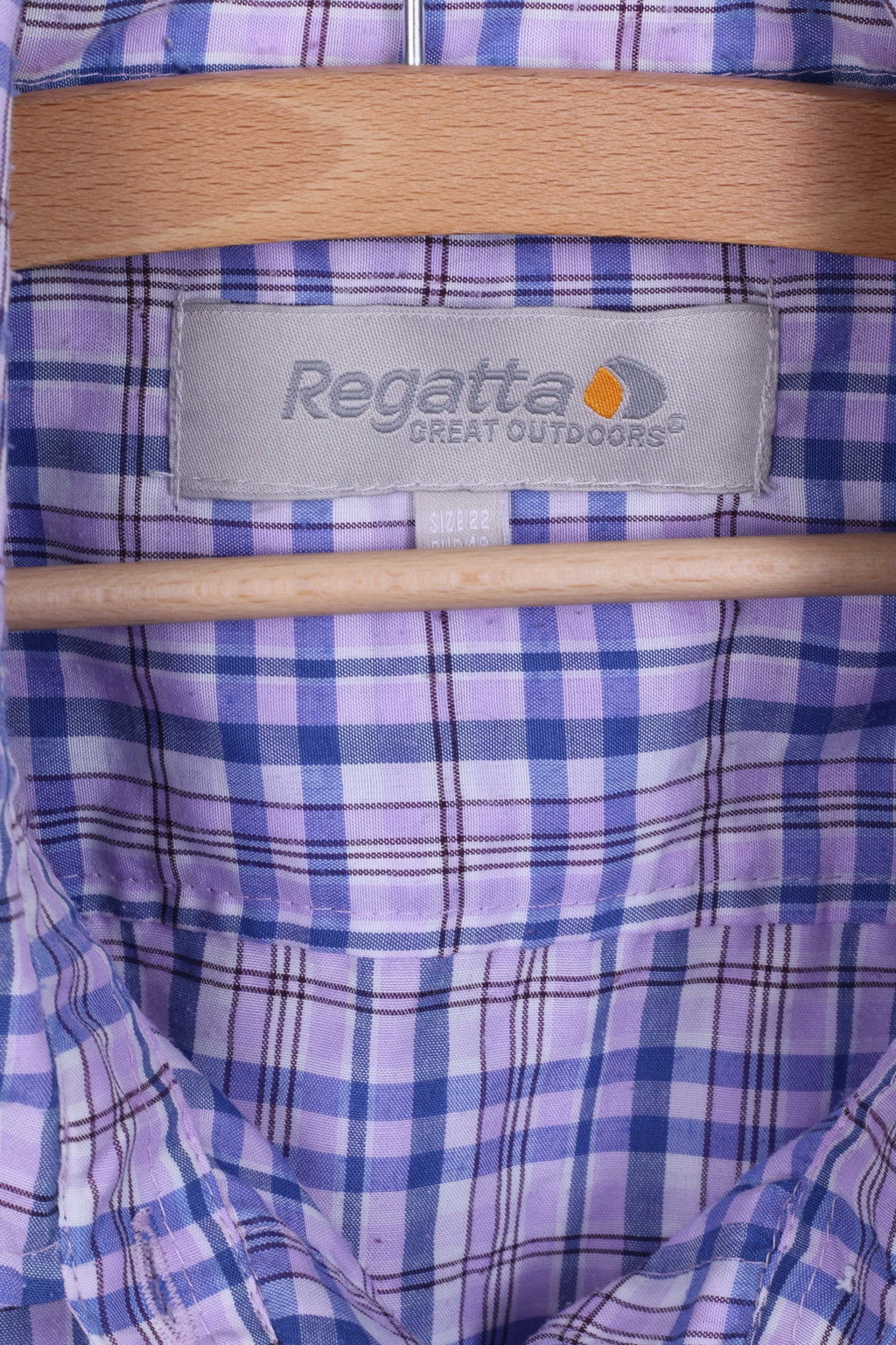 Regatta Chemise décontractée à manches courtes en coton violet pour femme 22 3XL