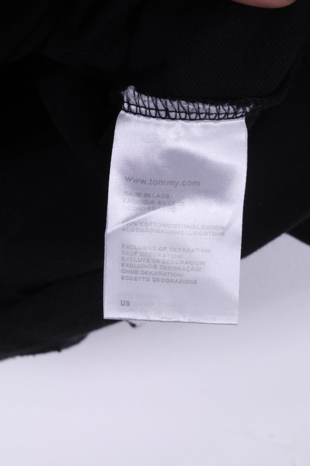 Tommy Hilfiger Polo XL Homme Noir Été Manches Courtes Coton