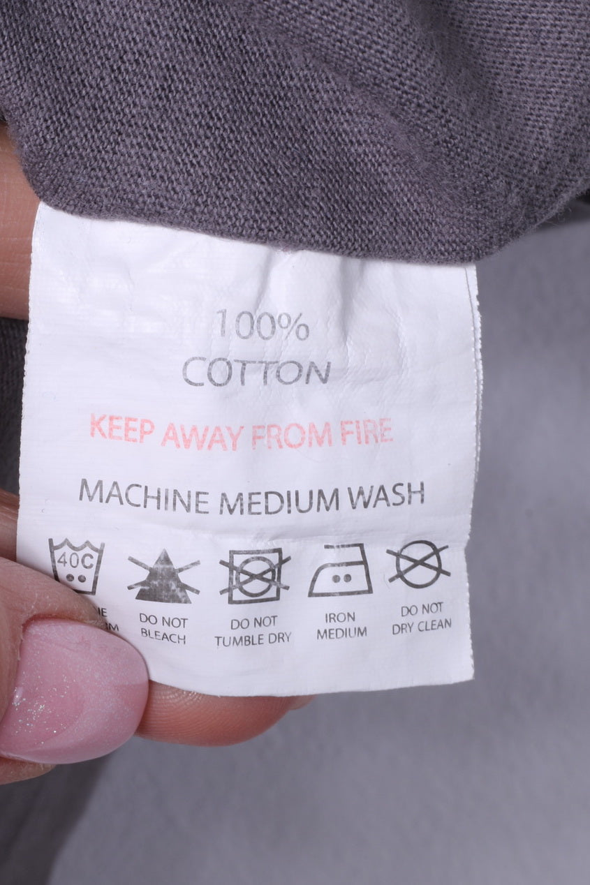 Sunderland AFC T-Shirt L pour hommes, haut en coton gris avec Logo du Club de Football