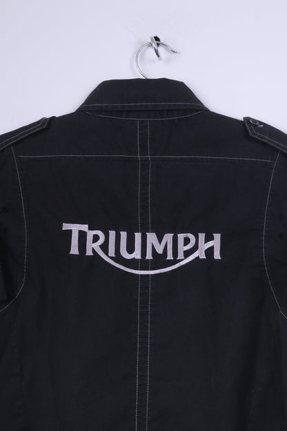 Triumph Motorcycles Womens L Casual Shirt Short Sleeve