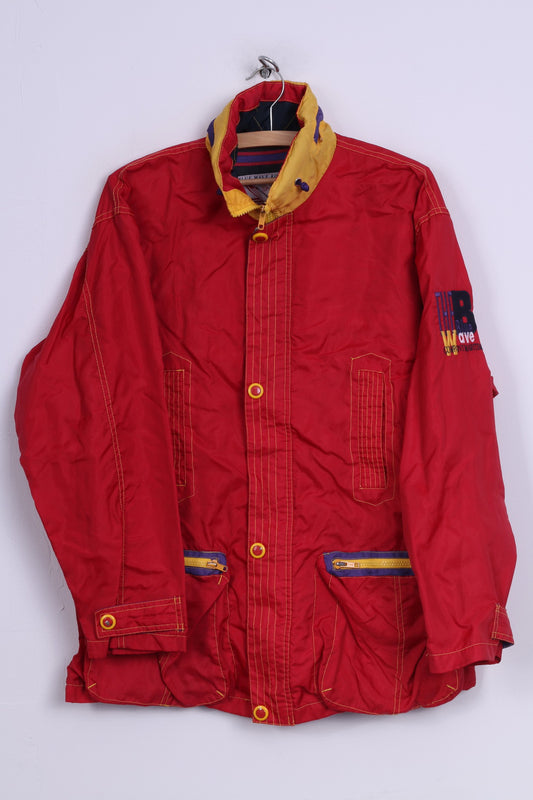 D-xel Blue wave Kollektion Womens 16 XL Jacket Outdoor Wear Full Zipper Red Nylon Vintage