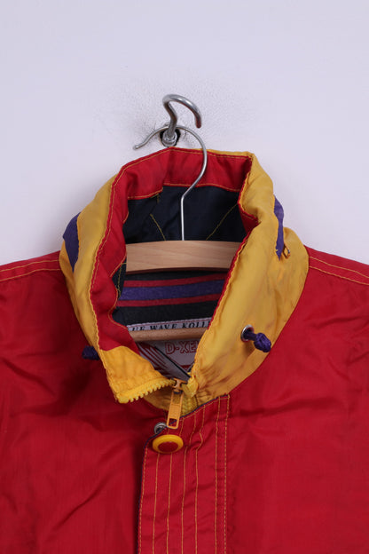 D-xel Blue wave Kollektion Giacca da donna 16 XL Abbigliamento outdoor Cerniera completa Nylon rosso Vintage 
