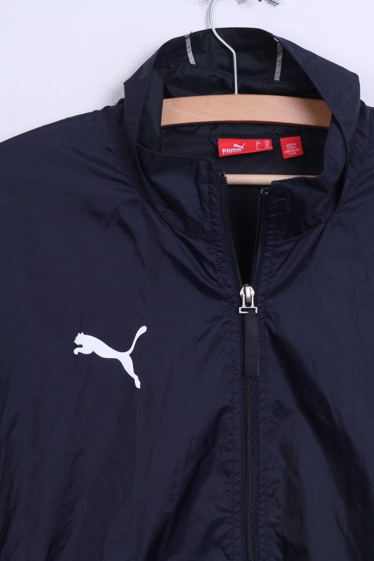 Puma Boys 32/34 Track Top Jacket Sport Training Navy - RetrospectClothes