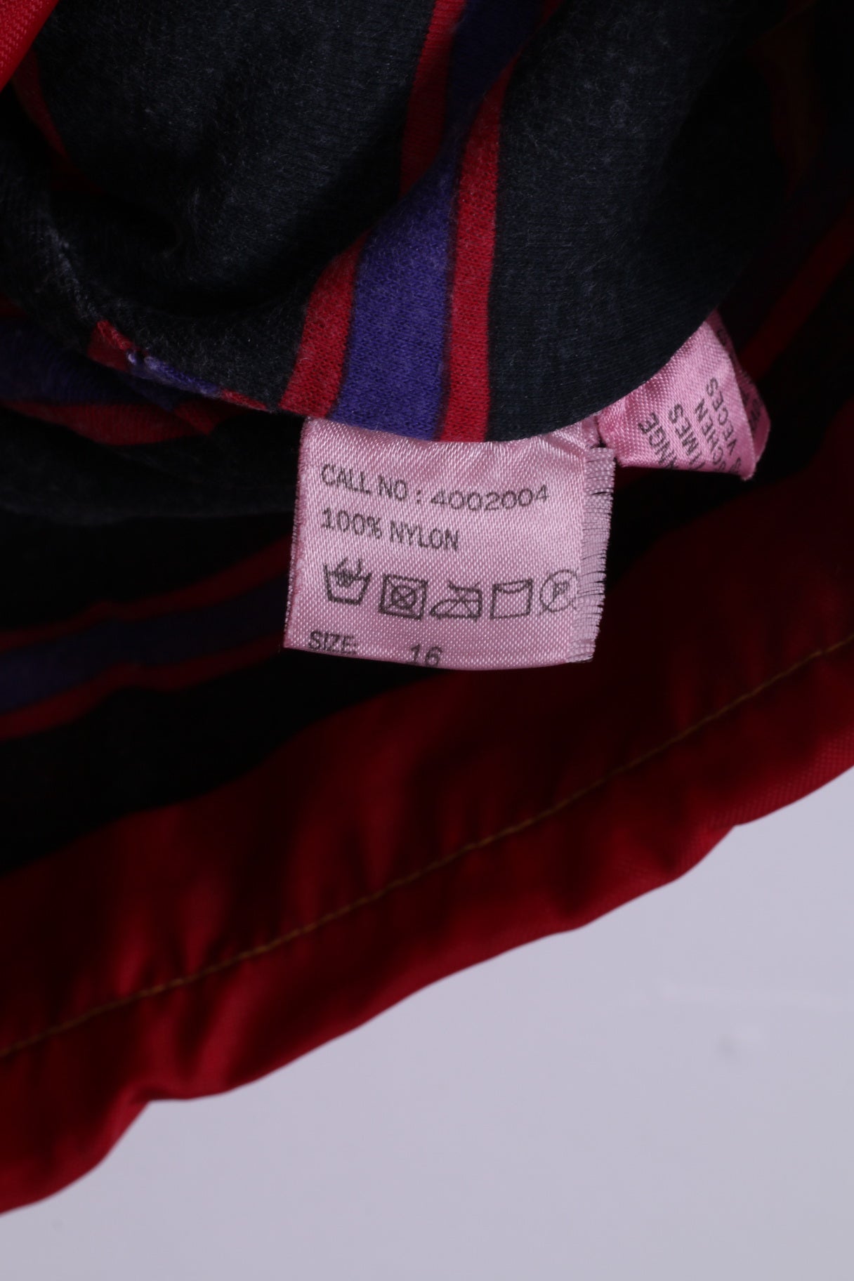 D-xel Blue wave Kollektion Femmes 16 XL Veste Outdoor Wear Full Zipper Rouge Nylon vintage 