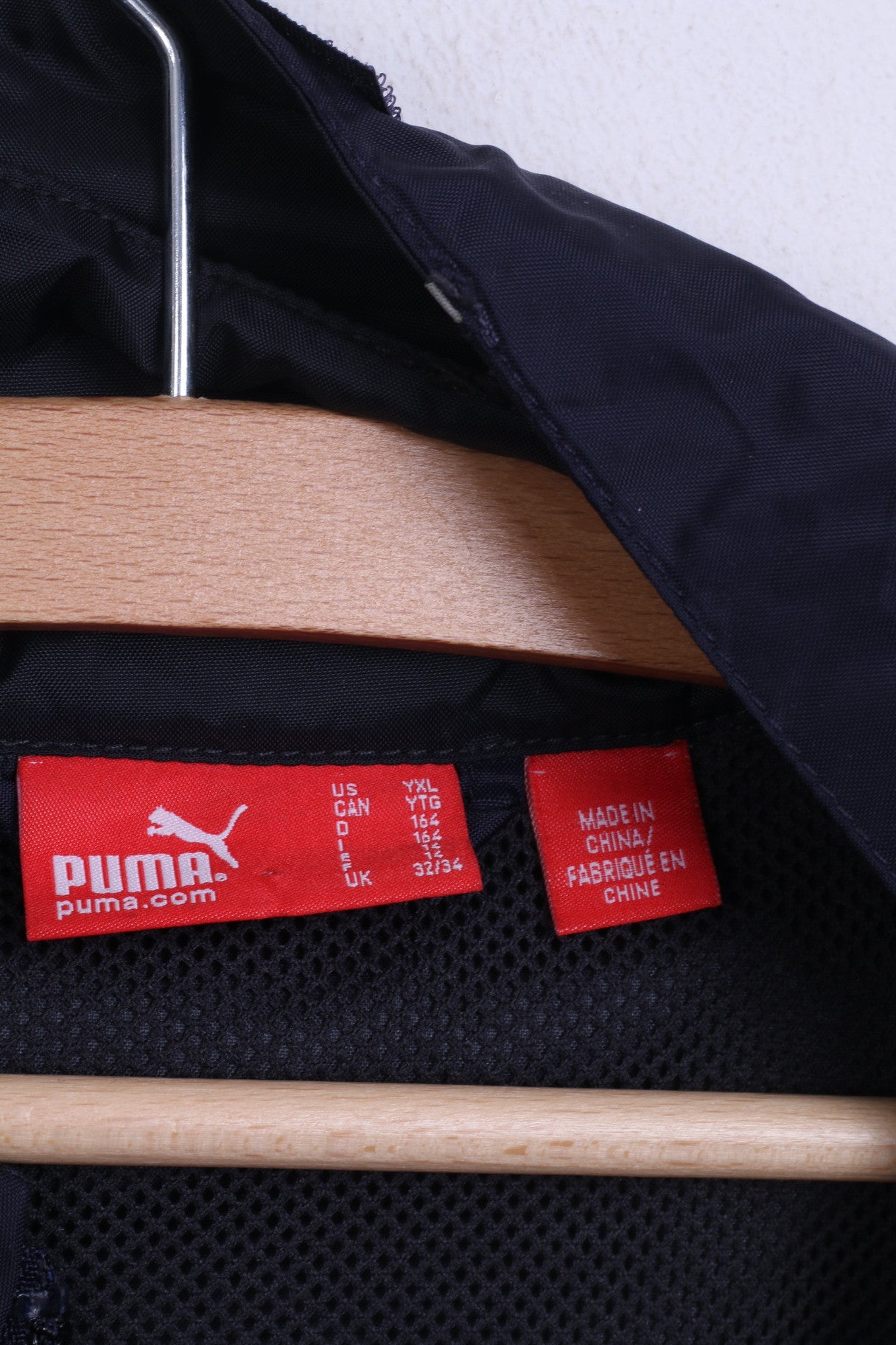 Puma Boys 32/34 Track Top Jacket Sport Training Navy - RetrospectClothes