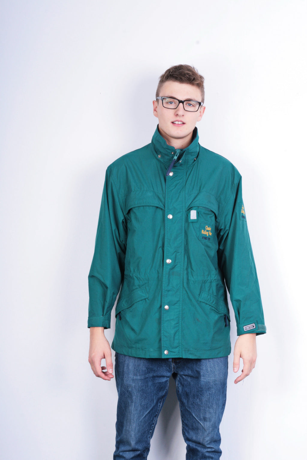Classic Riding Wear Mens S Jacket Nylon Waterproof Hoodie Parka Green - RetrospectClothes