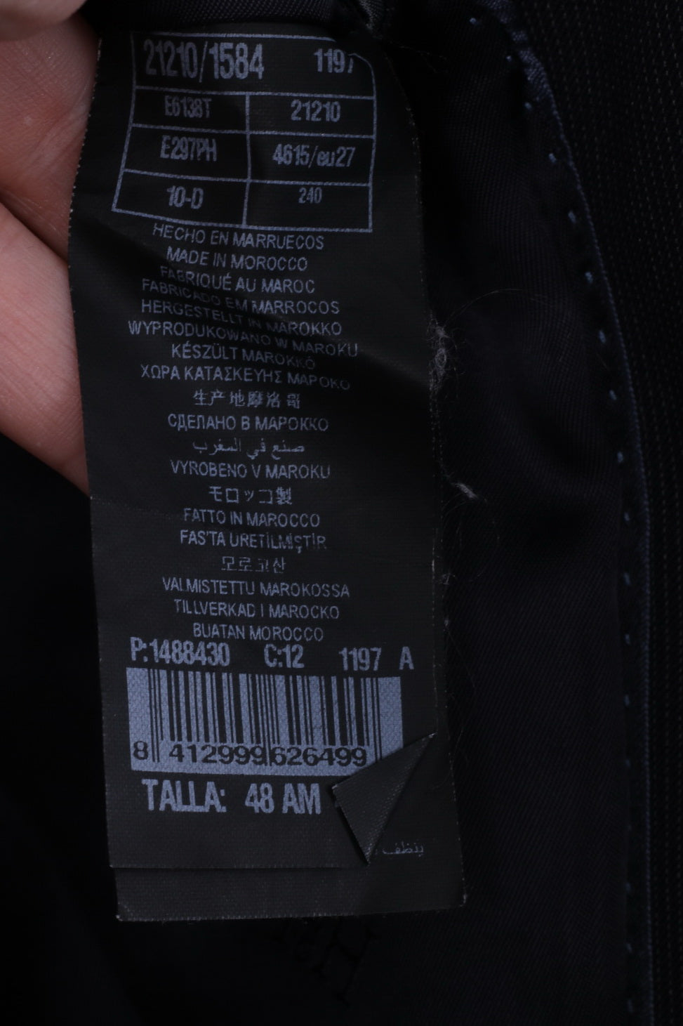 Pedro Del Hierro Giacca da uomo 48 M Top in lana a righe monopetto