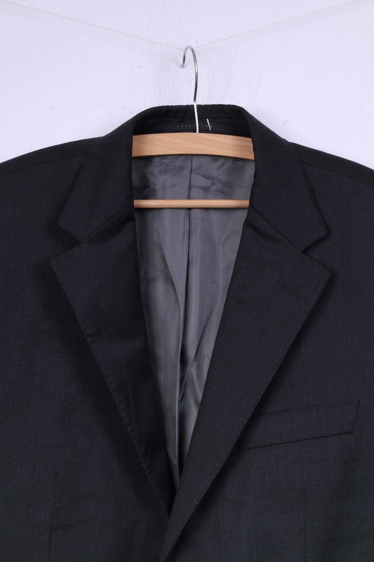 Hugo Boss Men 25 40 Blazer Charcoal Single Breasted Gilbert2/Tower Wool Jacket
