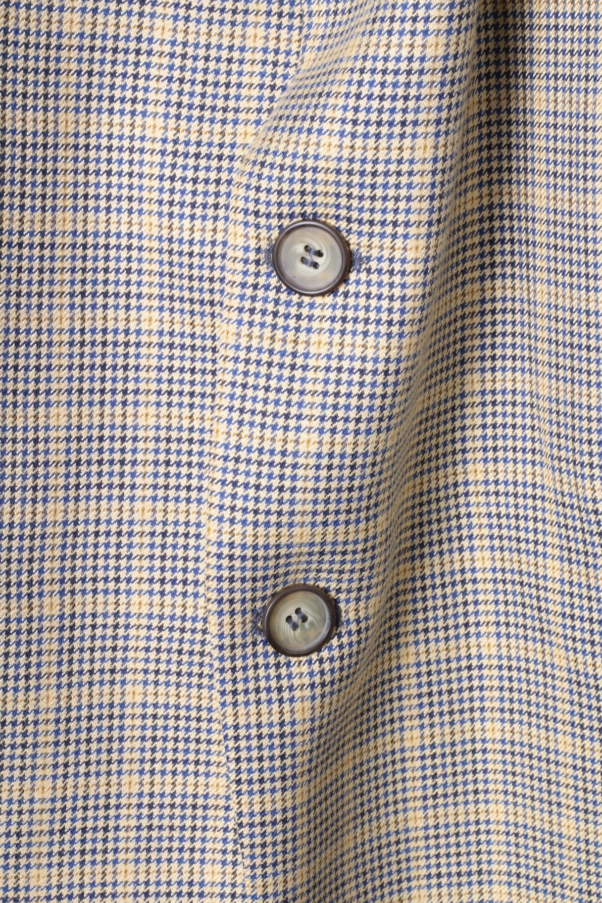 WOHRL Mens 27 XL Blazer Mustard Houndstooth Wool Silk Blend Economy Class Jacket