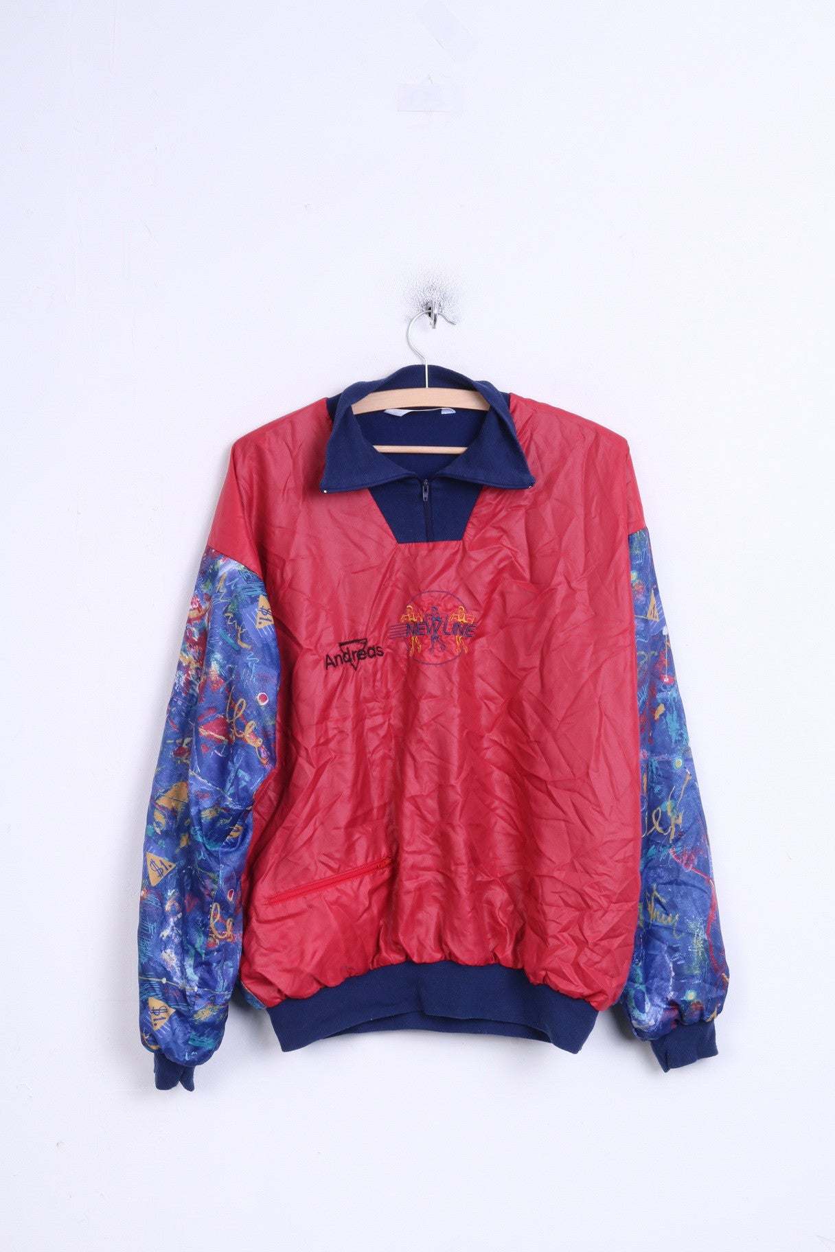 New Line Andreas Veste de survêtement M pour homme avec col zippé vintage