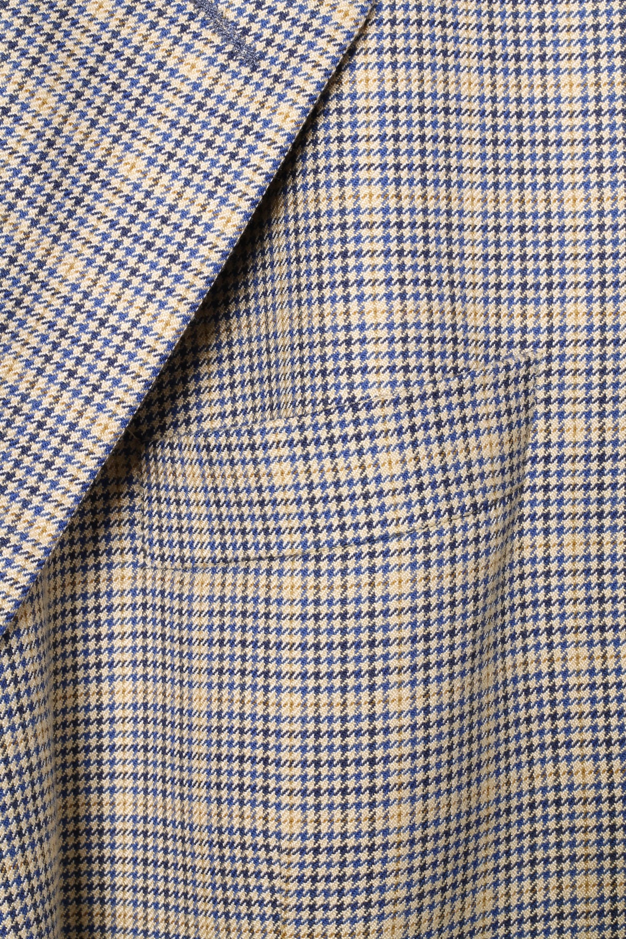 WOHRL Mens 27 XL Blazer Mustard Houndstooth Wool Silk Blend Economy Class Jacket