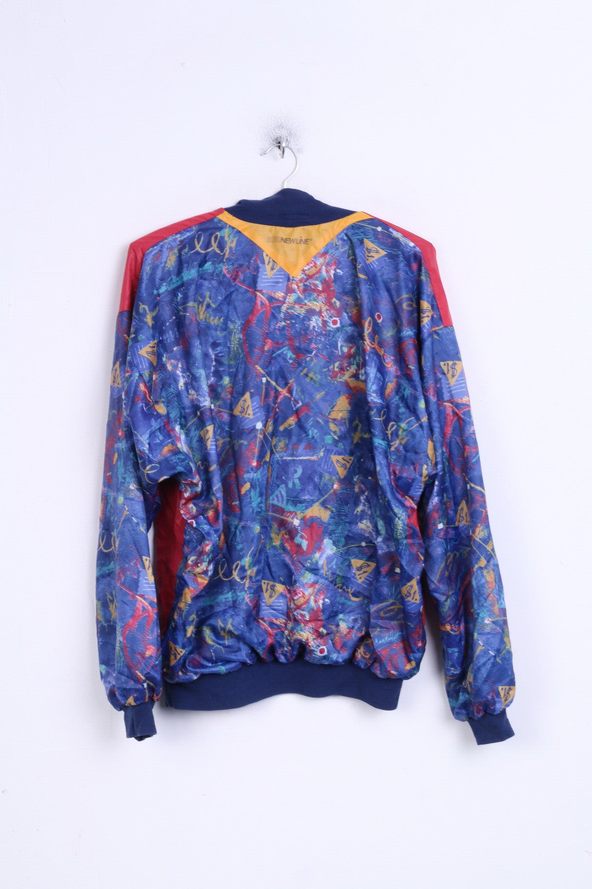 New Line Andreas Mens M Track Top Jacket Sweatshirt Zip Neck Vintage